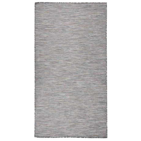 Vidaxl uden for tæppet fladt vævet 80x150 cm brun og blå
