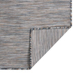 Vidaxl uden for tæppet fladt vævet 100x200 cm brun og blå