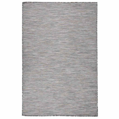 Vidaxl uden for tæppet fladt vævet 120x170 cm brun og blå