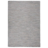 Vidaxl uden for tæppet fladt vævet 140x200 cm brun og blå