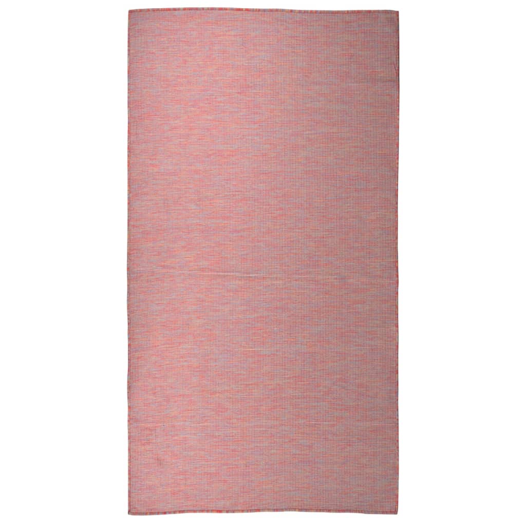 Vidaxl uden for tæppet fladt vævet 80x150 cm rød