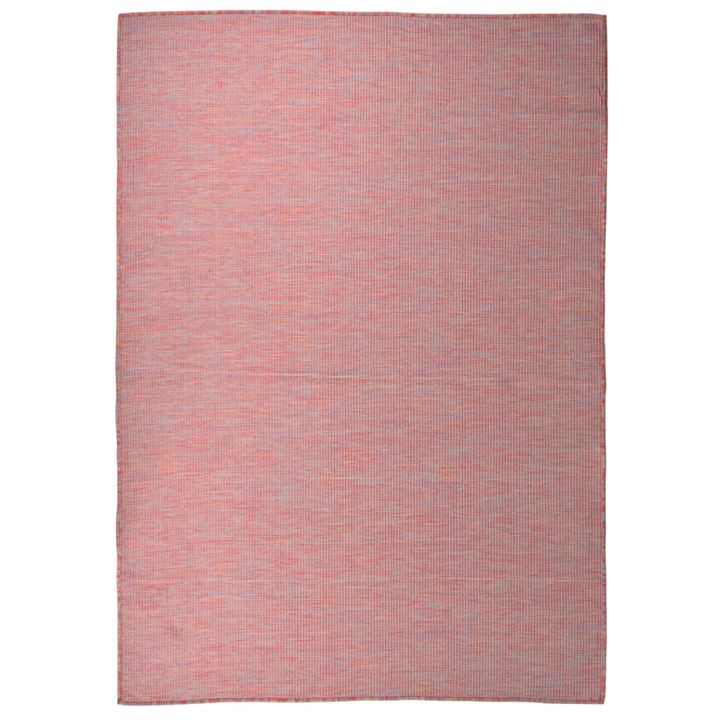 Vidaxl uden for tæppet fladt vævet 140x200 cm rød
