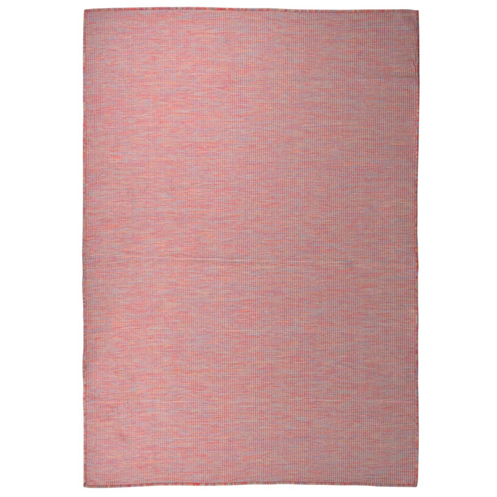 Vidaxl uden for tæppet fladt vævet 160x230 cm rød
