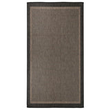 Vidaxl uden for tæppet fladt vævet 80x150 cm mørkebrun