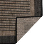Vidaxl uden for tæppet fladt vævet 80x150 cm mørkebrun