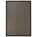 Vidaxl uden for tæppet fladt vævet 120x170 cm mørkebrun