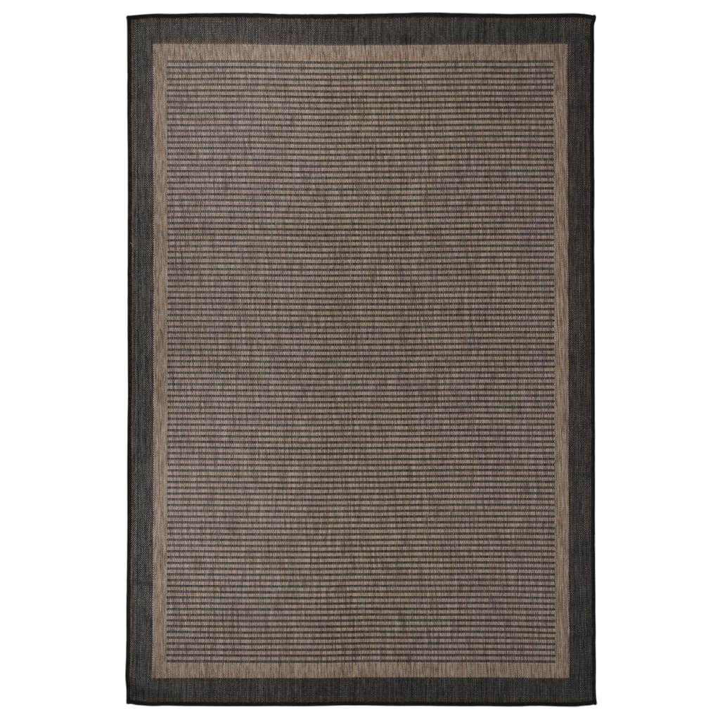 Vidaxl uden for tæppet fladt vævet 160x230 cm mørkebrun