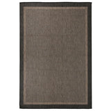 Vidaxl uden for tæppet fladt vævet 160x230 cm mørkebrun