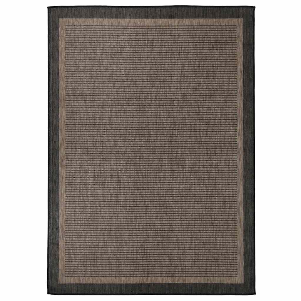 Vidaxl uden for tæppet fladtvævet 200x280 cm mørkebrun