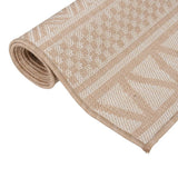 Vidaxl udenfor tæppe med mønster fladtvævet 80x250 cm brun