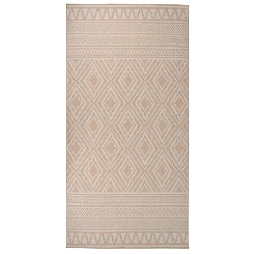 Vidaxx udendørs tæppe med fladvævet mønster 100x200 cm brun