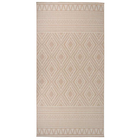 Vidaxx udendørs tæppe med fladvævet mønster 100x200 cm brun