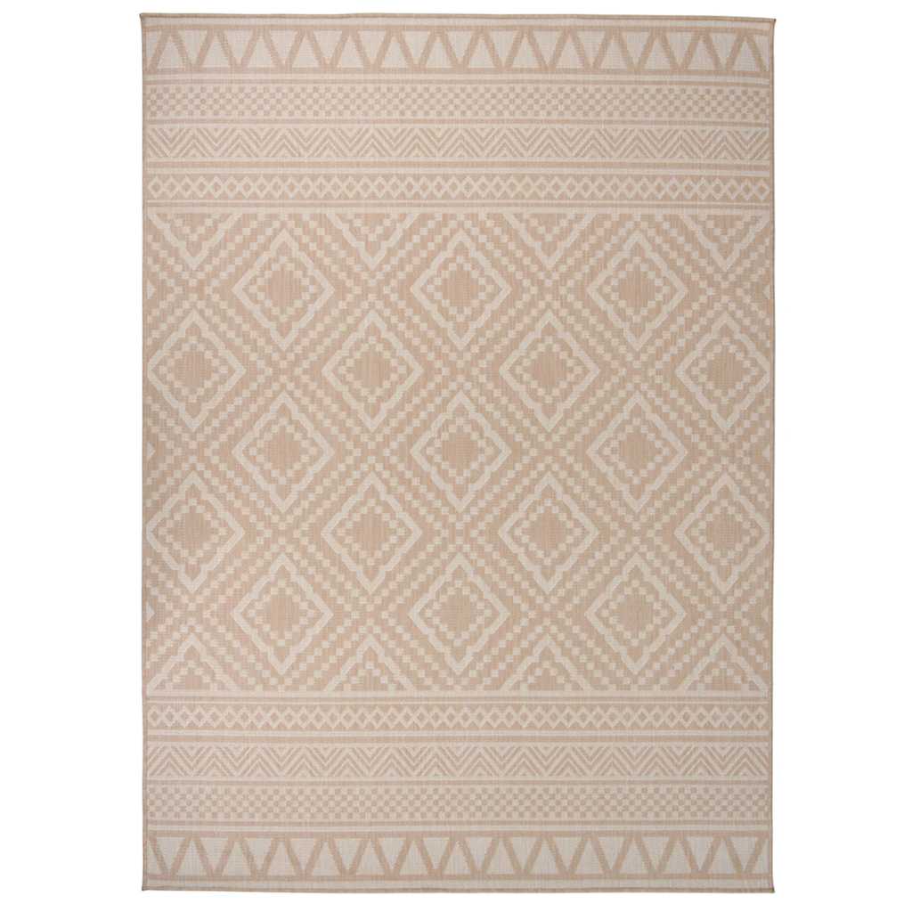 Vidaxl udenfor tæppe med mønster fladtvævet 200x280 cm brun