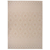 Vidaxl udenfor tæppe med mønster fladtvævet 200x280 cm brun