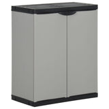 Vidaxl Garden Waste Box 68x40x85 cm polypropen grå og sort