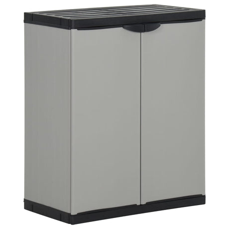 Vidaxl Garden Waste Box 68x40x85 cm polypropen grå og sort