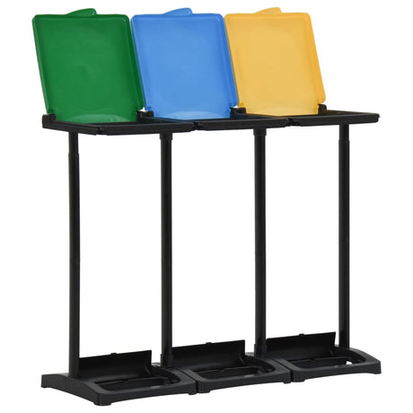 Vidaxl 340989 Affaldspose står med låg 240-330 L PP multi-farvet