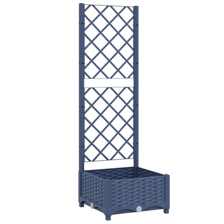 Vidaxl Planning Box med Trellis Blue Grey 40x40x121,5 cm pp