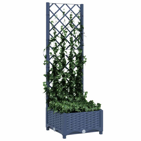 Vidaxl Planning Box med Trellis Blue Grey 40x40x121,5 cm pp