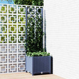 Vidaxl Plannet med Trellis Blue Grey 40x40x136 cm pp