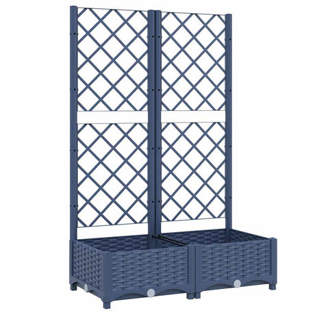 Vidaxxl plantekasse med espalier blå-grå 80x40x121,5 cm pp