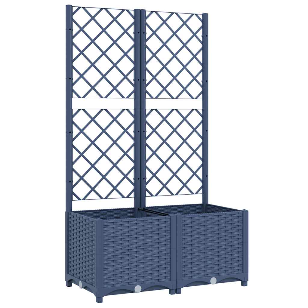 VidaXL plantekasse med espalier blågrå 80x40x136 cm s
