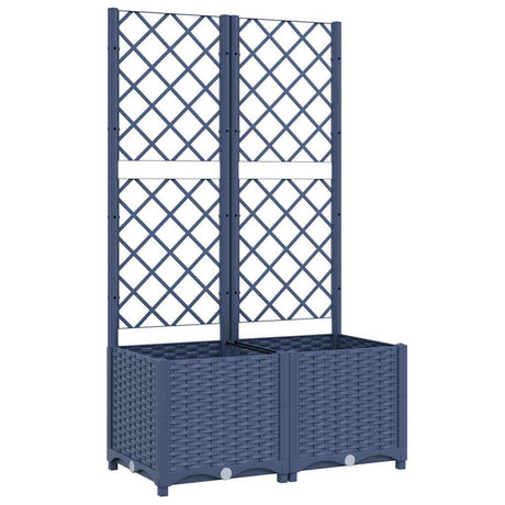 VidaXL plantekasse med espalier blågrå 80x40x136 cm s