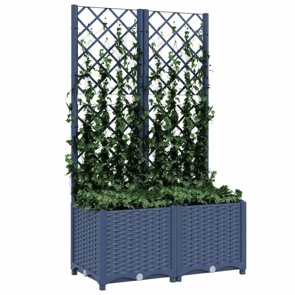 VidaXL plantekasse med espalier blågrå 80x40x136 cm s