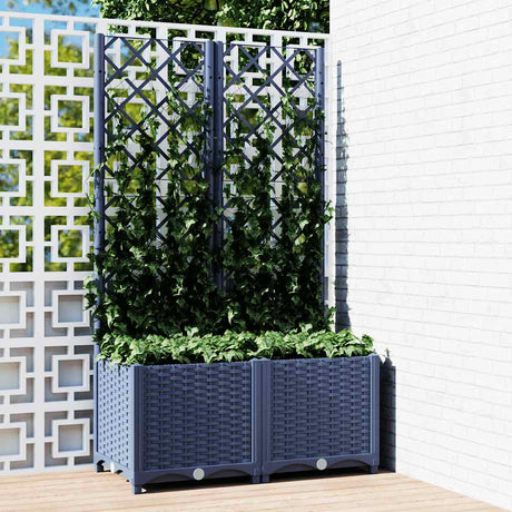VidaXL plantekasse med espalier blågrå 80x40x136 cm s