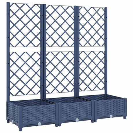 Vidaxx plantekasse med espalier 120x40x121,5 cm polypropylen blå-grå