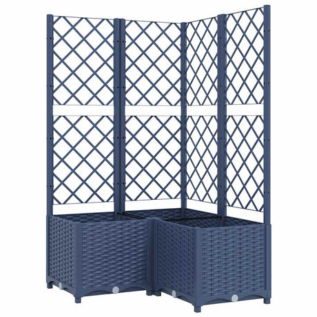 Vidaxx plantekasse med espalier 80x80x136 cm polypropylen blå-grå