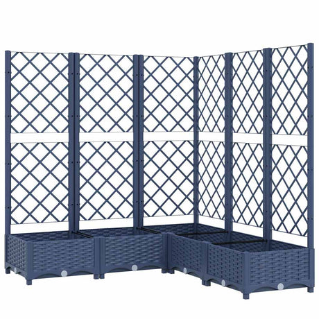 Vidaxx plantekasse med espalier 120x120x121,5 cm polypropylen blå-grå