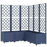 Vidaxx plantekasse med espalier 120x120x136 cm polypropylen blå-grå