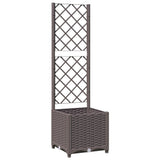 Vidaxl Plannet med lamellarbejde 40x40x136 cm polypropenbrun