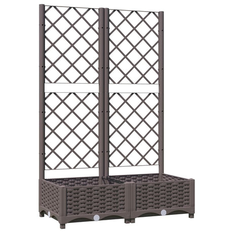 Vidaxl Planter med SLAT 80x40x121,5 cm polypropenbrun