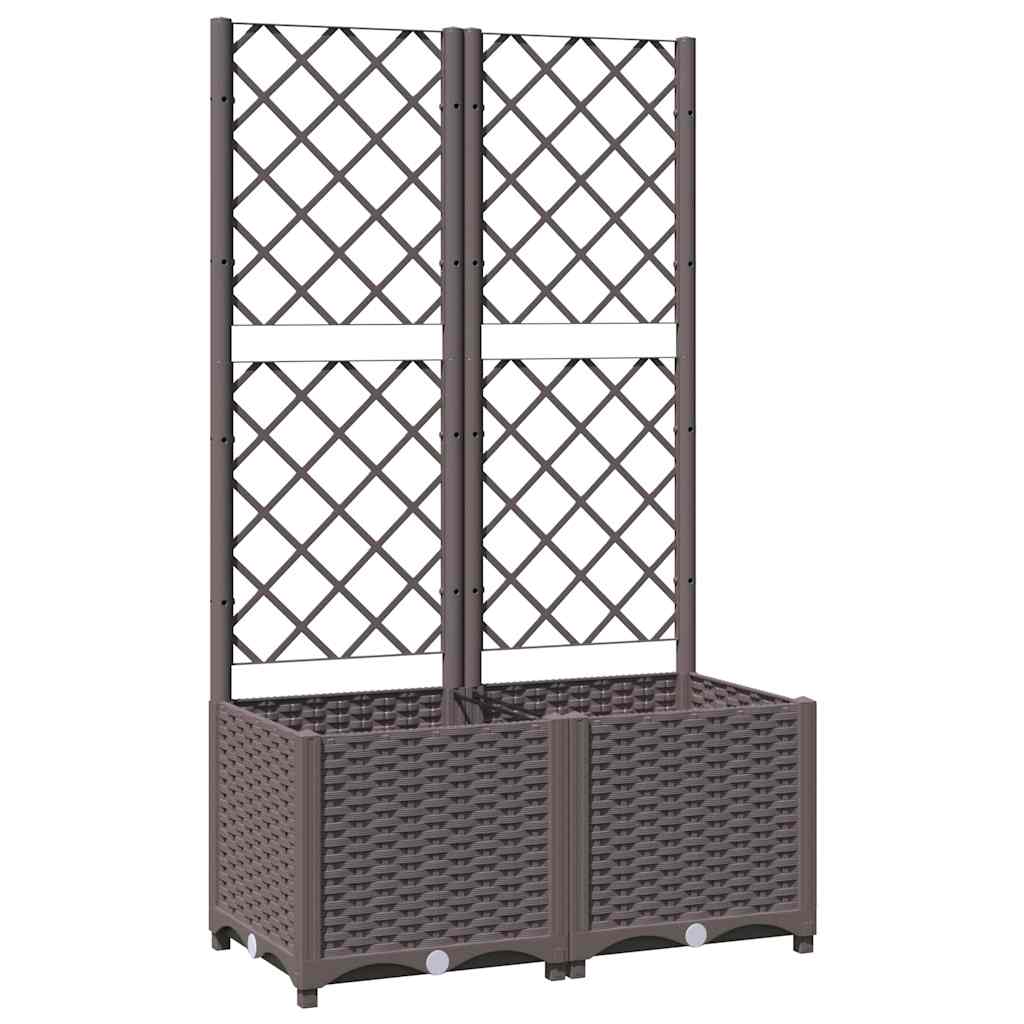 Vidaxl Planning Box med lameller 80x40x136 cm polypropenbrun