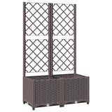 Vidaxl Planning Box med lameller 80x40x136 cm polypropenbrun