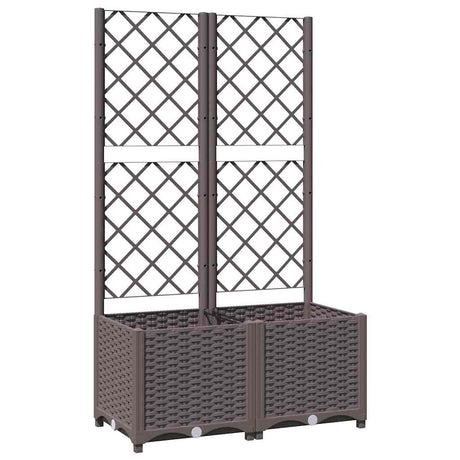 Vidaxl Planning Box med lameller 80x40x136 cm polypropenbrun