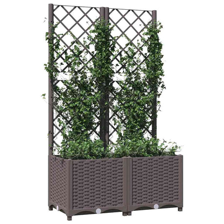 Vidaxl Planning Box med lameller 80x40x136 cm polypropenbrun