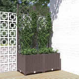 Vidaxl Planning Box med lameller 80x40x136 cm polypropenbrun