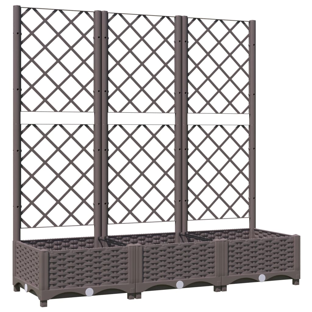 Vidaxxl plantekasse med espalier brun 120x40x121,5 cm s