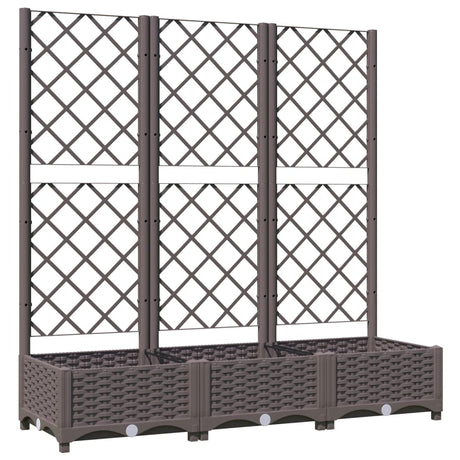 Vidaxxl plantekasse med espalier brun 120x40x121,5 cm s