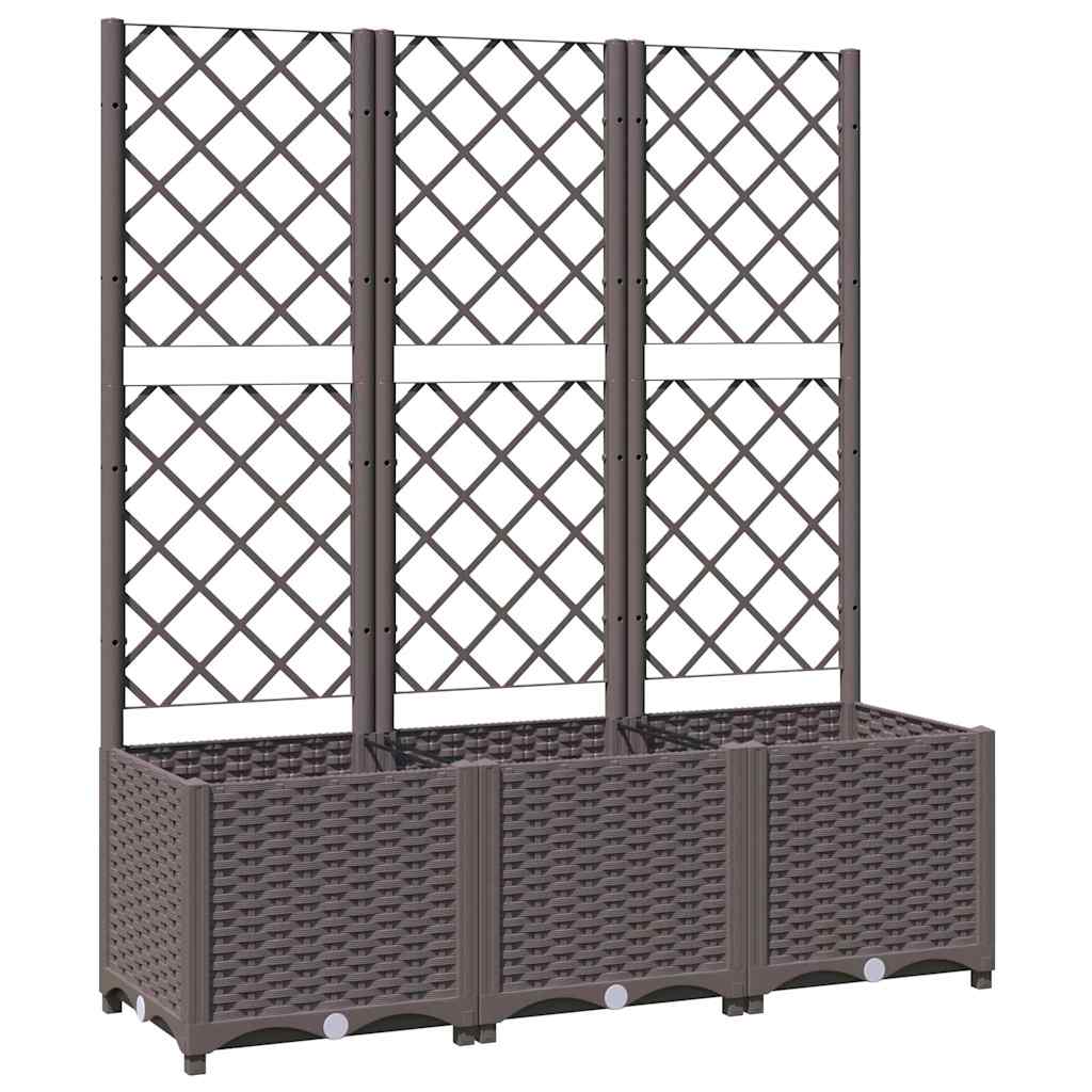 Vidaxxl plantekasse med espalier brun 120x40x136 cm s