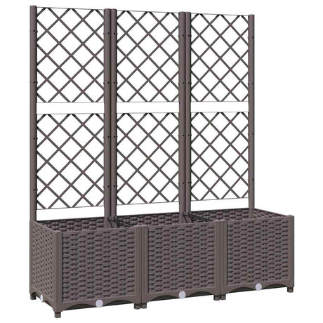 Vidaxxl plantekasse med espalier brun 120x40x136 cm s