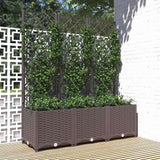 Vidaxxl plantekasse med espalier brun 120x40x136 cm s