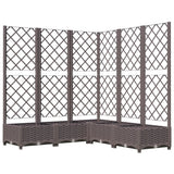 Vidaxl planter med lameller arbejde 120x120x121,5 cm polypropenbrun