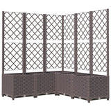 Vidaxl Planter med lameller arbejde 120x120x136 cm polypropenbrun