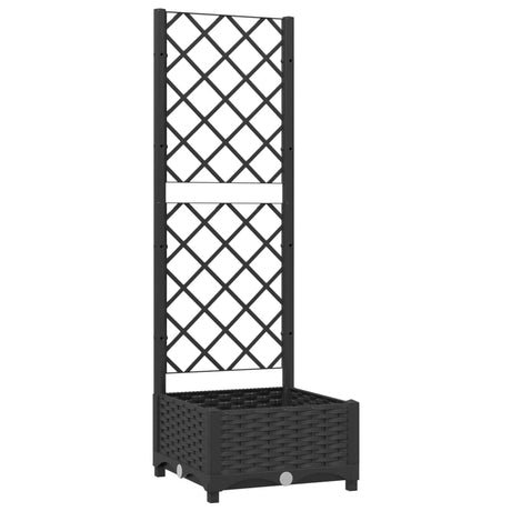 Vidaxl Planning Box med Trellis Black 40x40x121,5 cm pp