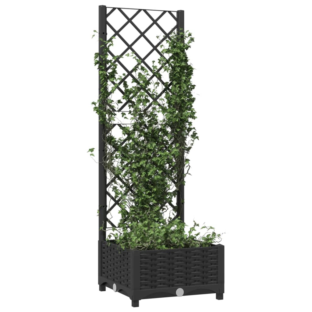 Vidaxl Planning Box med Trellis Black 40x40x121,5 cm pp