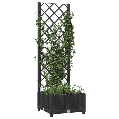 Vidaxl Planning Box med Trellis Black 40x40x121,5 cm pp